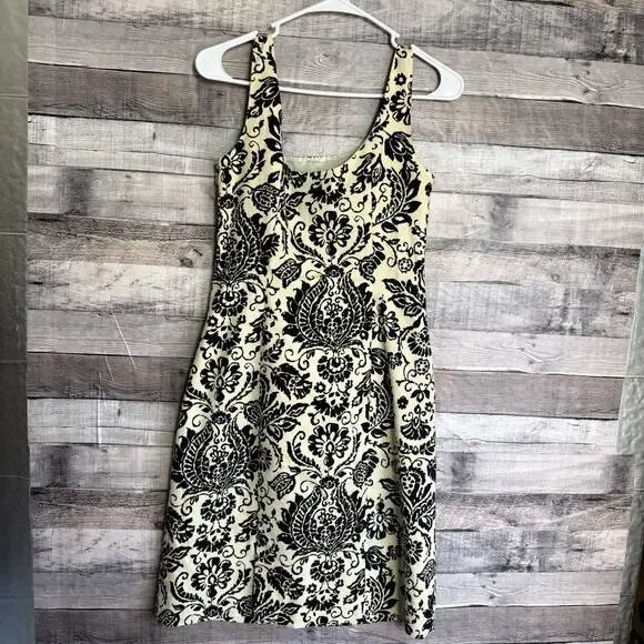 Tommy Bahama Dress Size 4 Sleeveless VTG Lined Silk Cotton Floral Zip Vacation - Picture 2 of 8